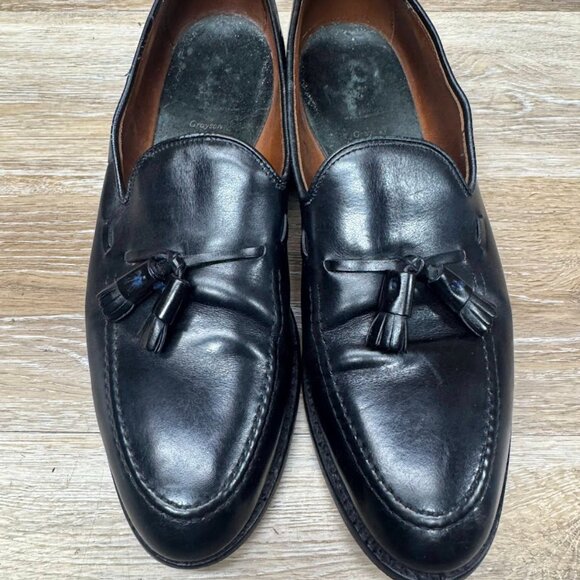 Allen Edmonds Black Leather Tassel Loafer Men's Size 12A - Picture 2 of 6